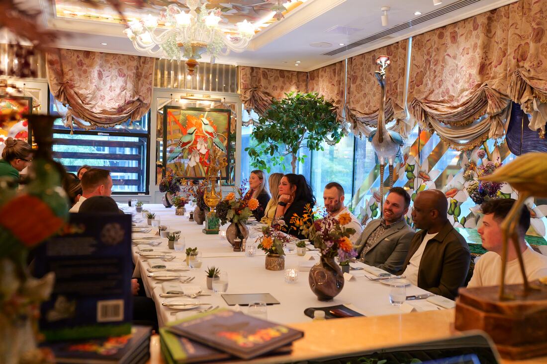 Twenty guests, one table, The Ivy Manchester.