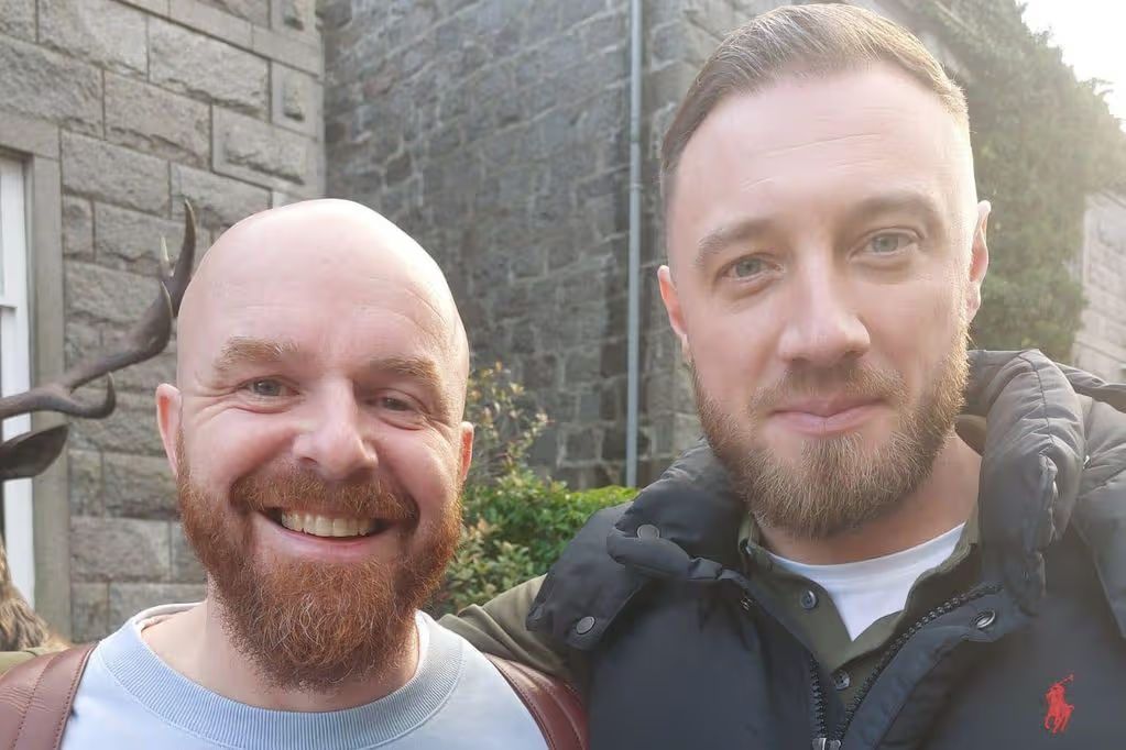 Luke Staton with Jordan Ferguson in Aberdeen.