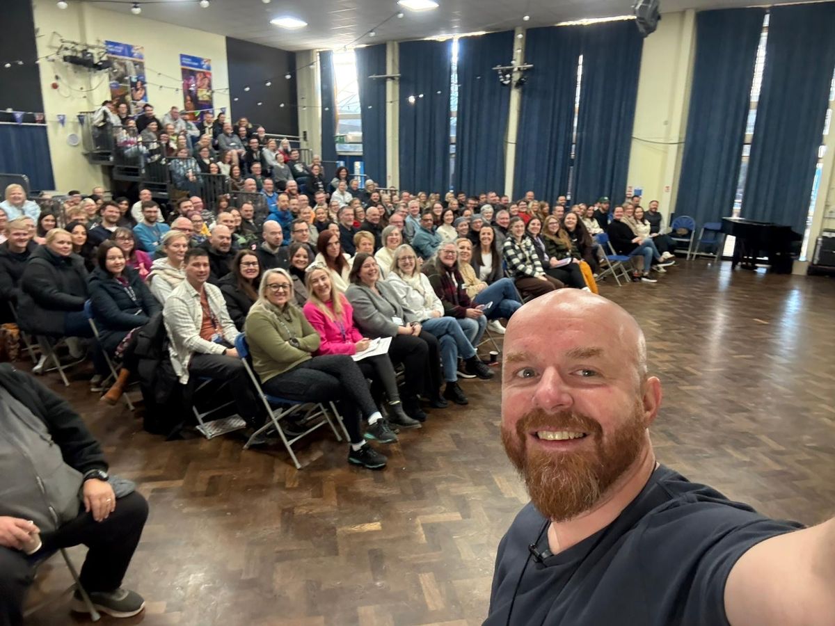 A whole staff team, before the term starts.